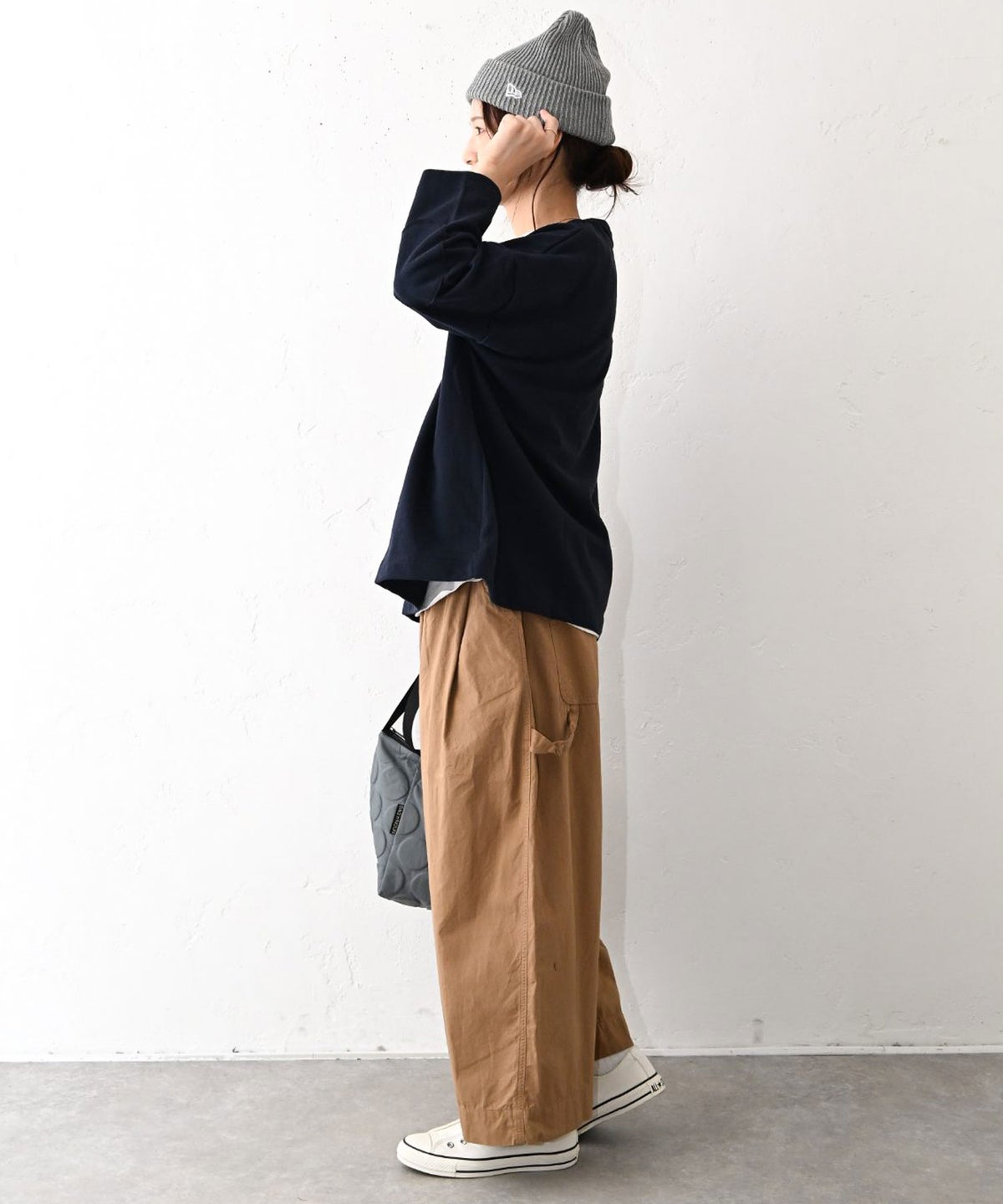 her.｜USドライコットン エルボパッチ付きカットソー [[131388H]][C]