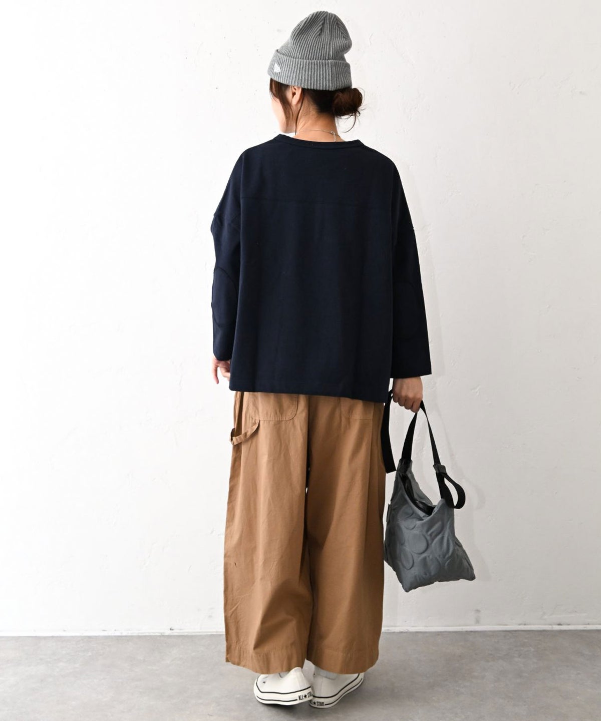 her.｜USドライコットン エルボパッチ付きカットソー [[131388H]][C]