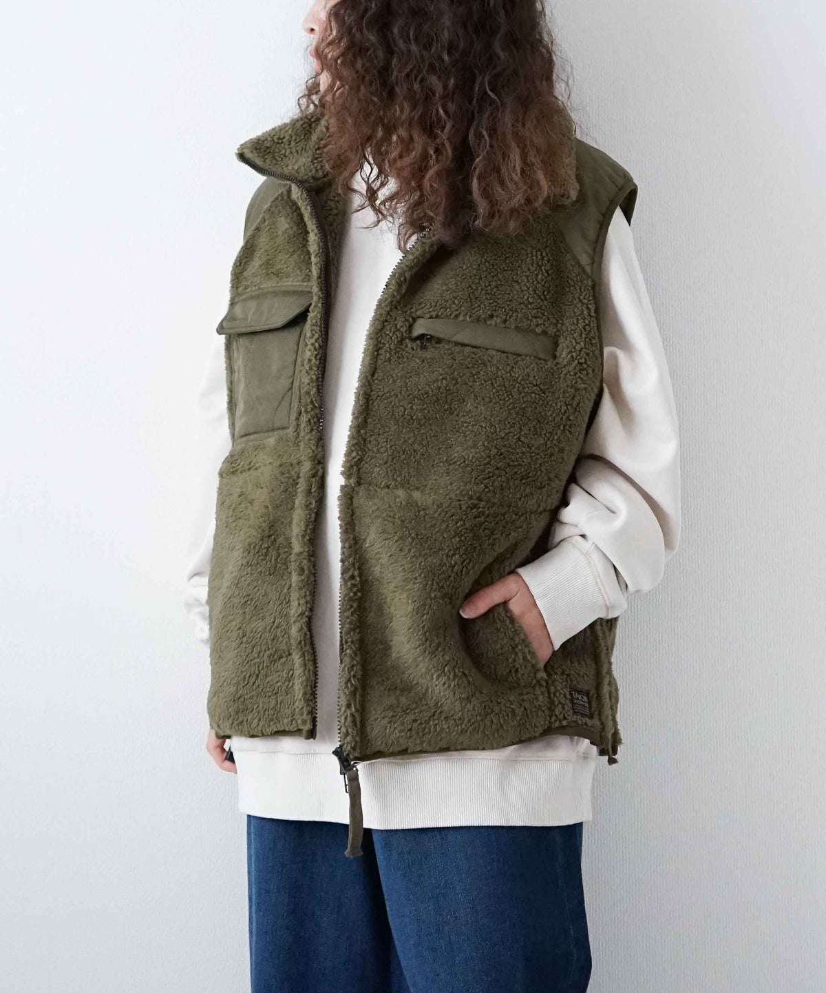  TAION｜MILITARY PILE-FLEECE HIGH-NECK VEST [[TAION-002LV3NDML-1]][D]