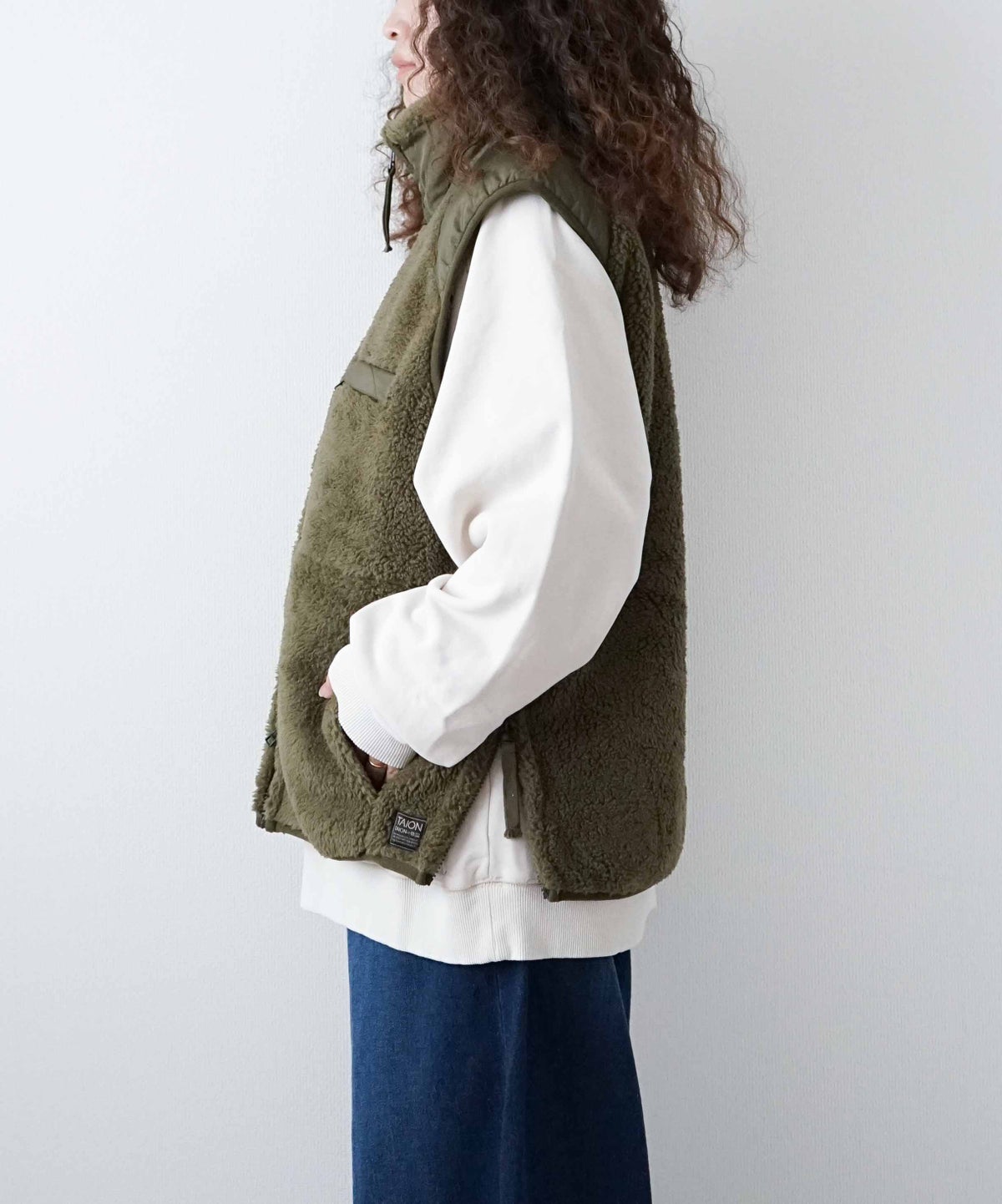  TAION｜MILITARY PILE-FLEECE HIGH-NECK VEST [[TAION-002LV3NDML-1]][D]