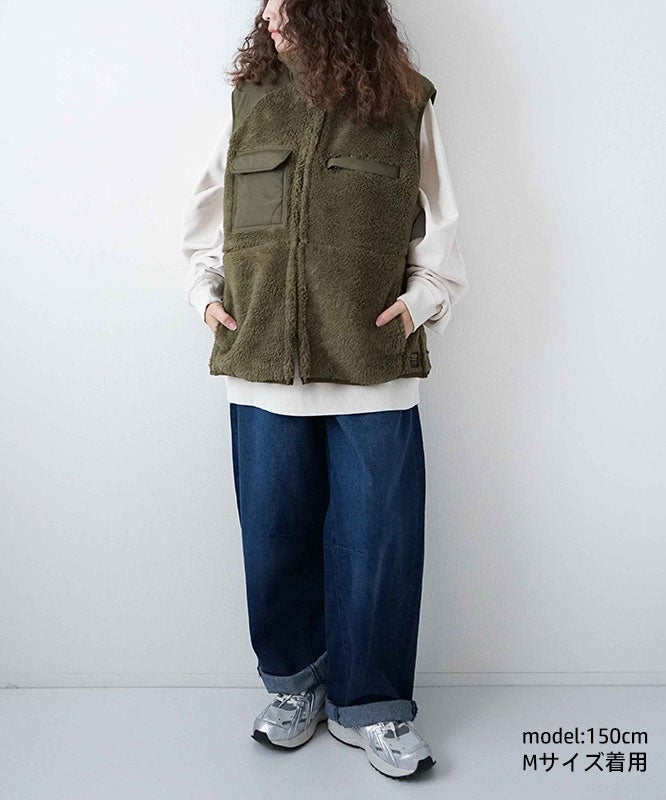 TAION｜MILITARY PILE-FLEECE HIGH-NECK VEST [[TAION-002LV3NDML-1]][D]