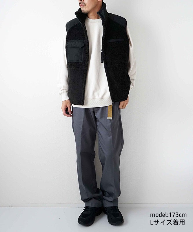  TAION｜MILITARY PILE-FLEECE HIGH-NECK VEST [[TAION-002LV3NDML-1]][D]