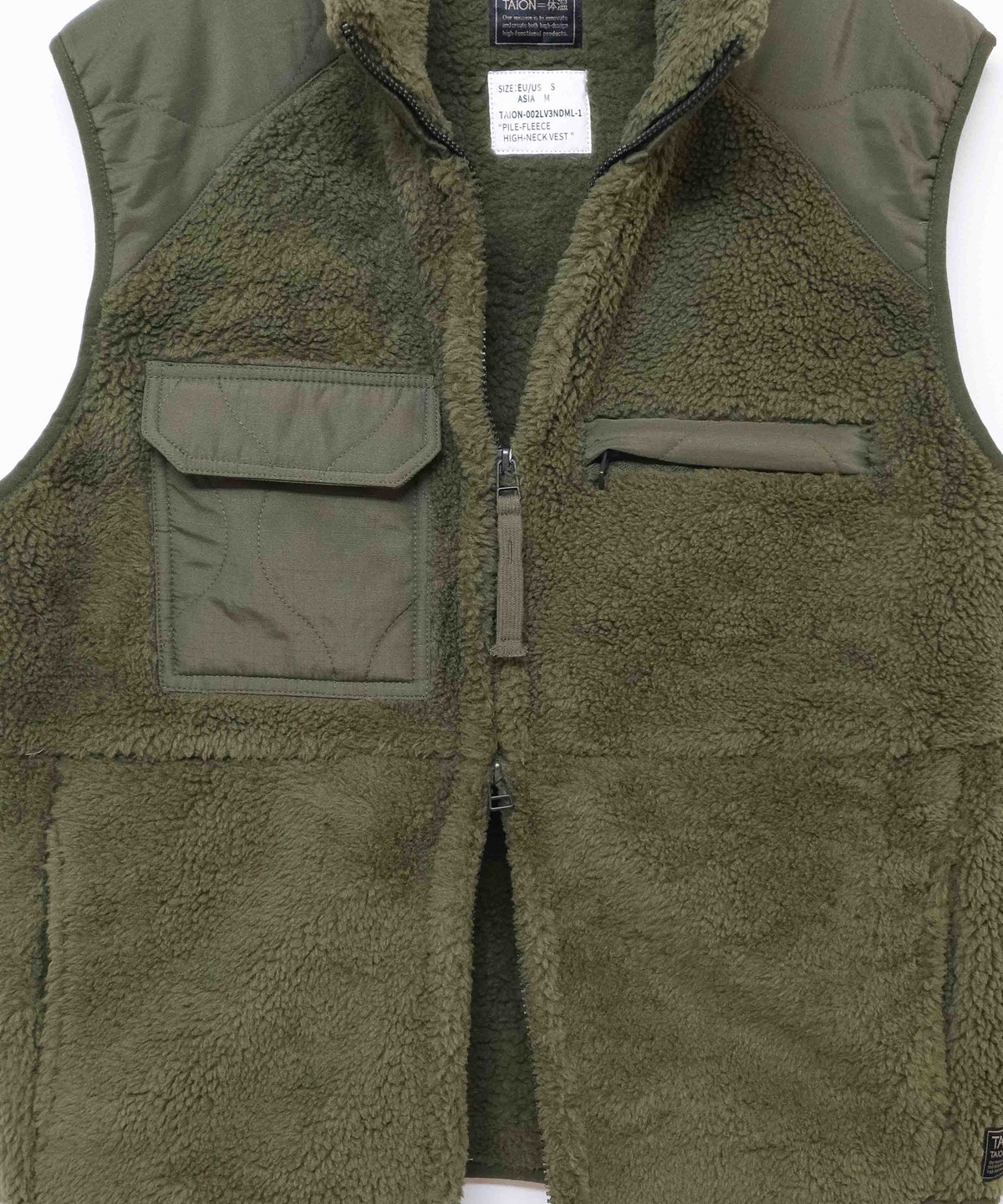  TAION｜MILITARY PILE-FLEECE HIGH-NECK VEST [[TAION-002LV3NDML-1]][D]