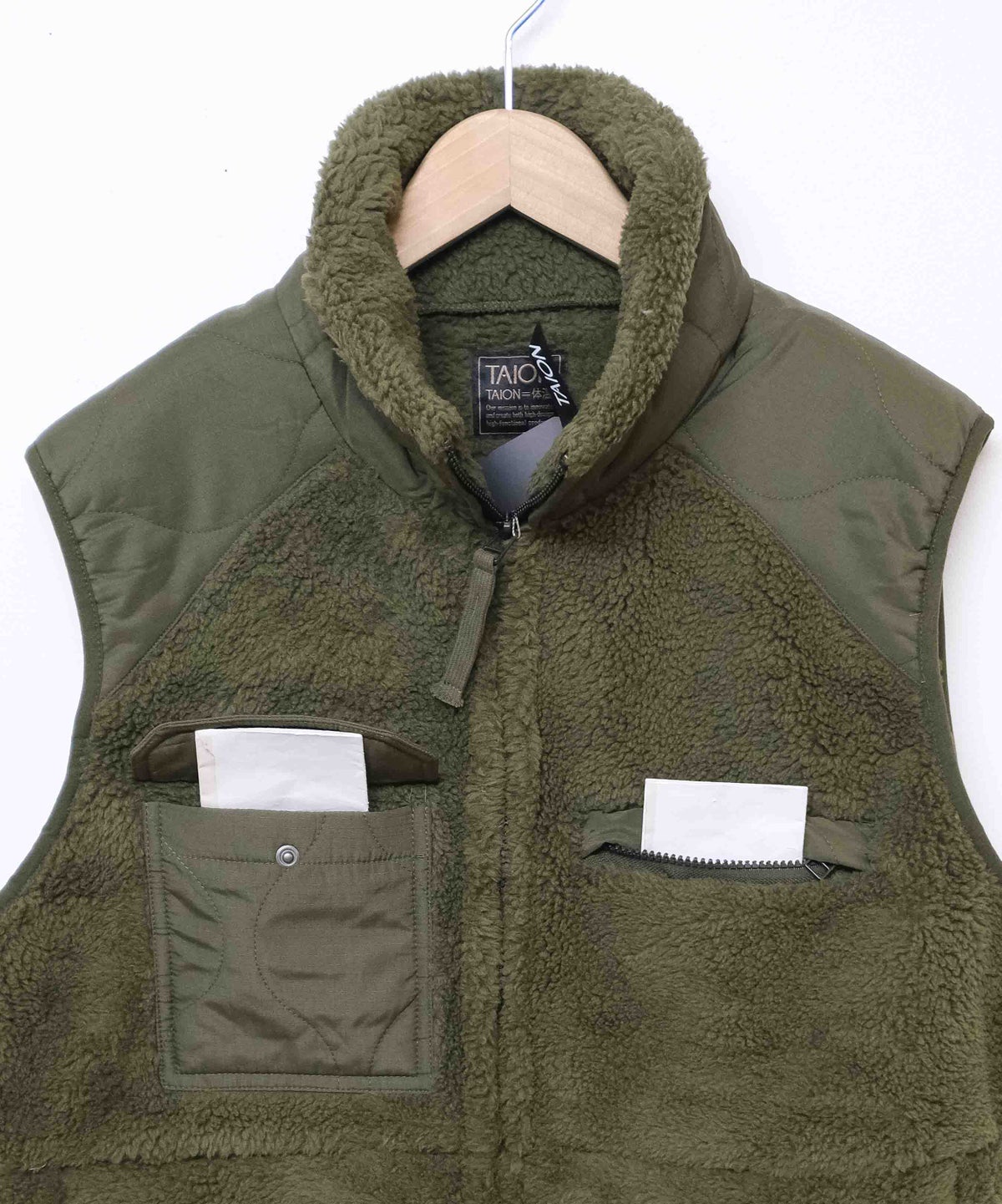  TAION｜MILITARY PILE-FLEECE HIGH-NECK VEST [[TAION-002LV3NDML-1]][D]