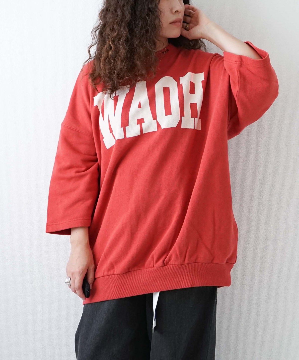  day standard｜裏毛WAOH8分袖トレーナー [[W3116222]][D]