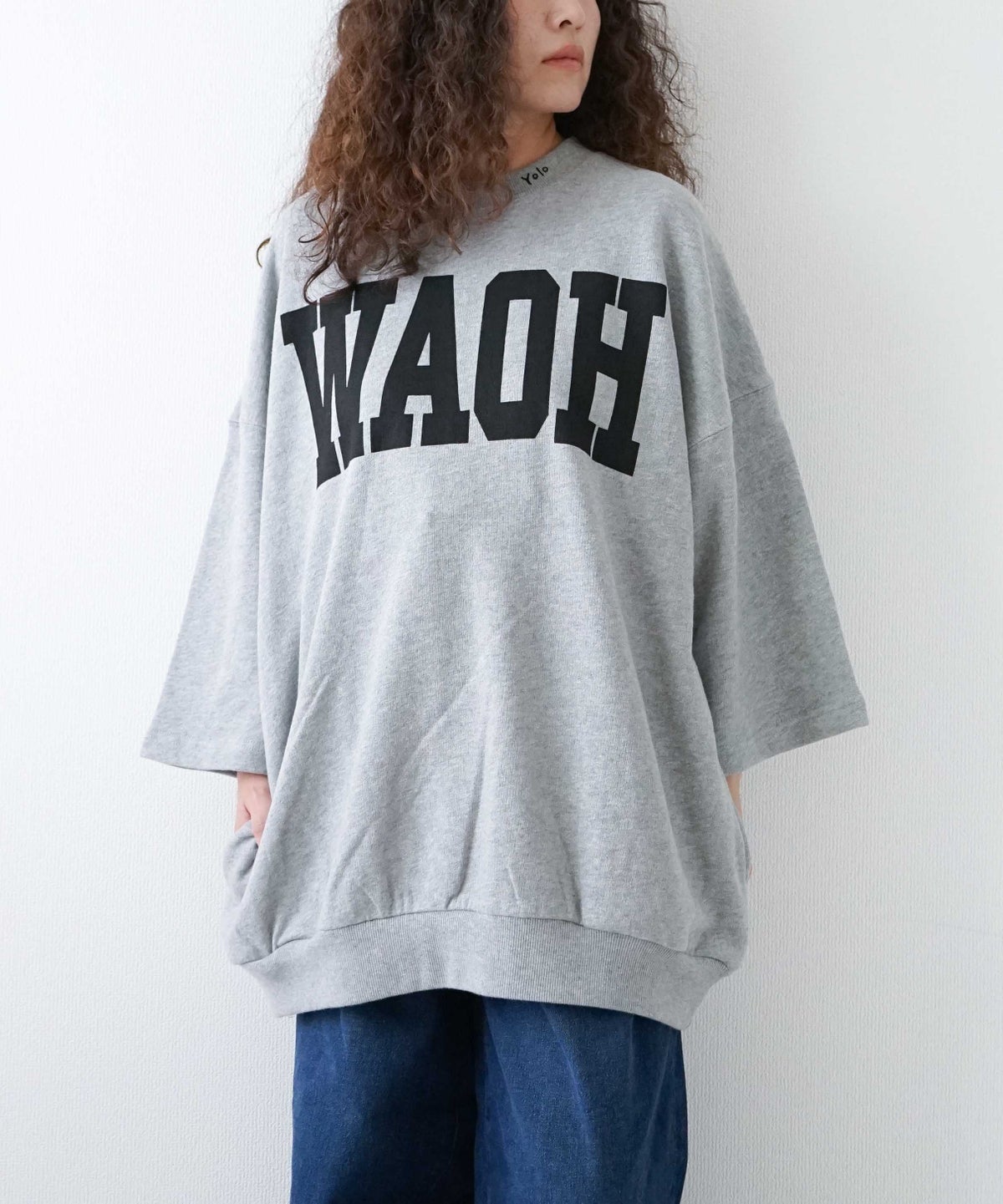  day standard｜裏毛WAOH8分袖トレーナー [[W3116222]][D]
