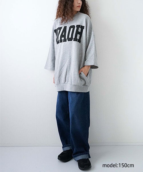  day standard｜裏毛WAOH8分袖トレーナー [[W3116222]][D]
