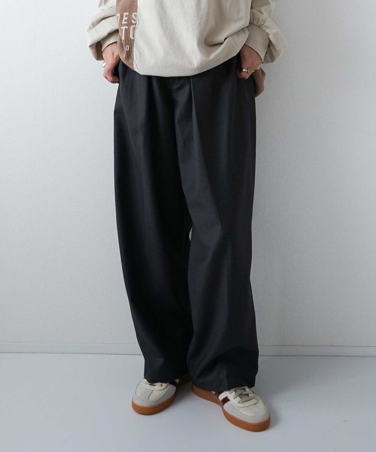  day standard｜ツータックワイドテーパードパンツ [[MF8131]][D]