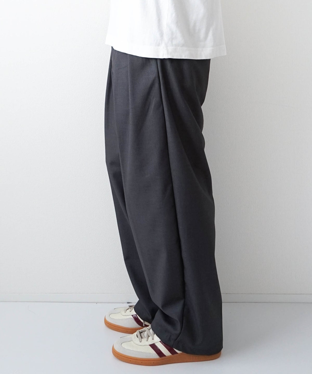  day standard｜ツータックワイドテーパードパンツ [[MF8131]][D]