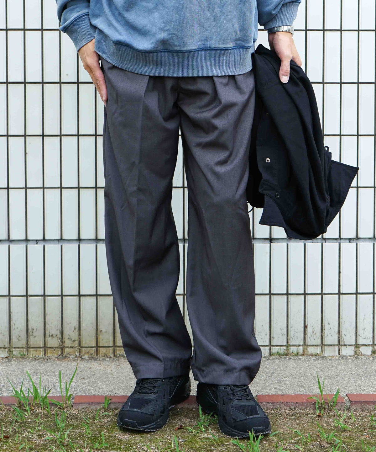  day standard｜ツータックワイドテーパードパンツ [[MF8131]][D]