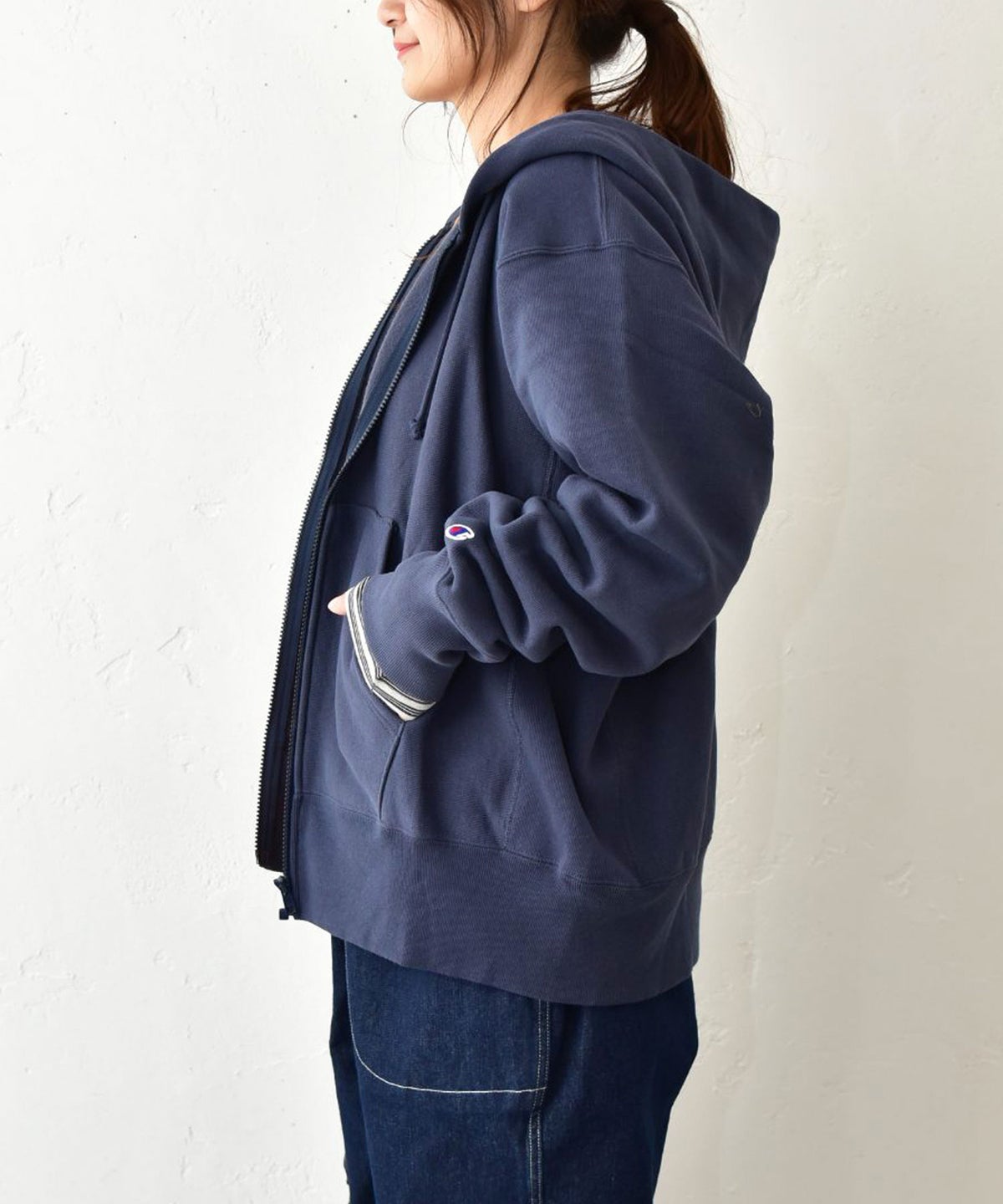 Champion｜REVERSE WEAVE ZIP HOODED SWEATSHIRT [[C3-E117]][C]