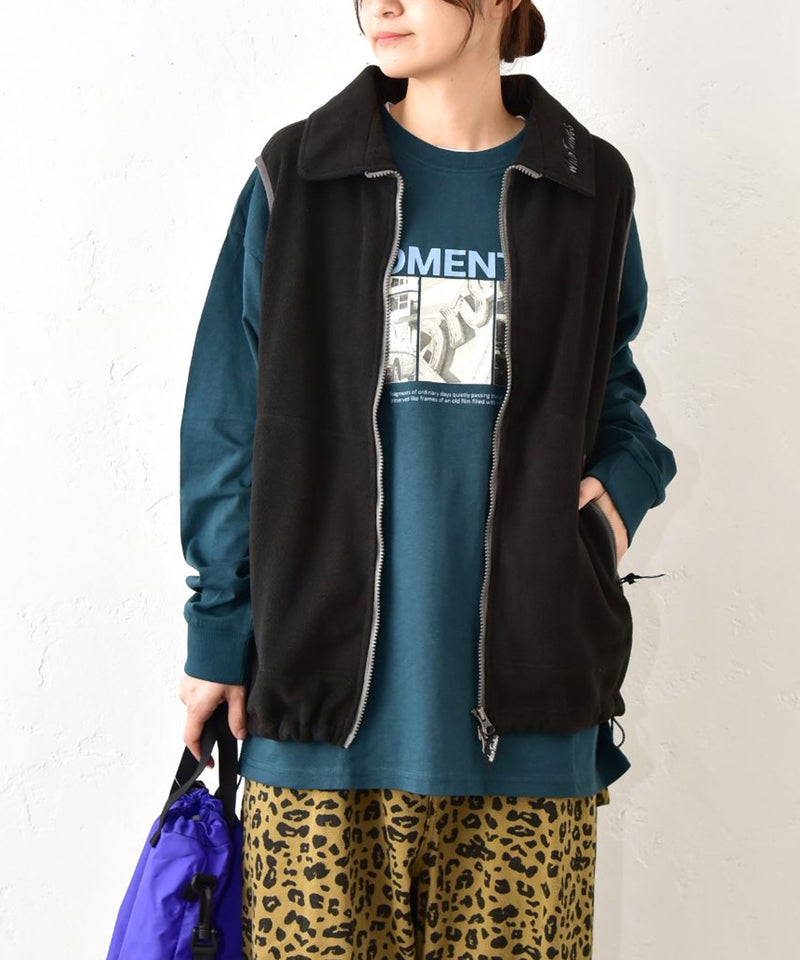WILD THINGS｜BULKY FLEECE VEST [[WT26125AD]][C]