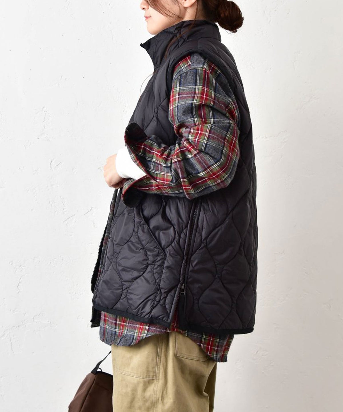  TAION｜MILITARY HI NECK W-ZIP DOWN VEST(SOFT SHELL) [[TAION-002ALSZML-1]][C]
