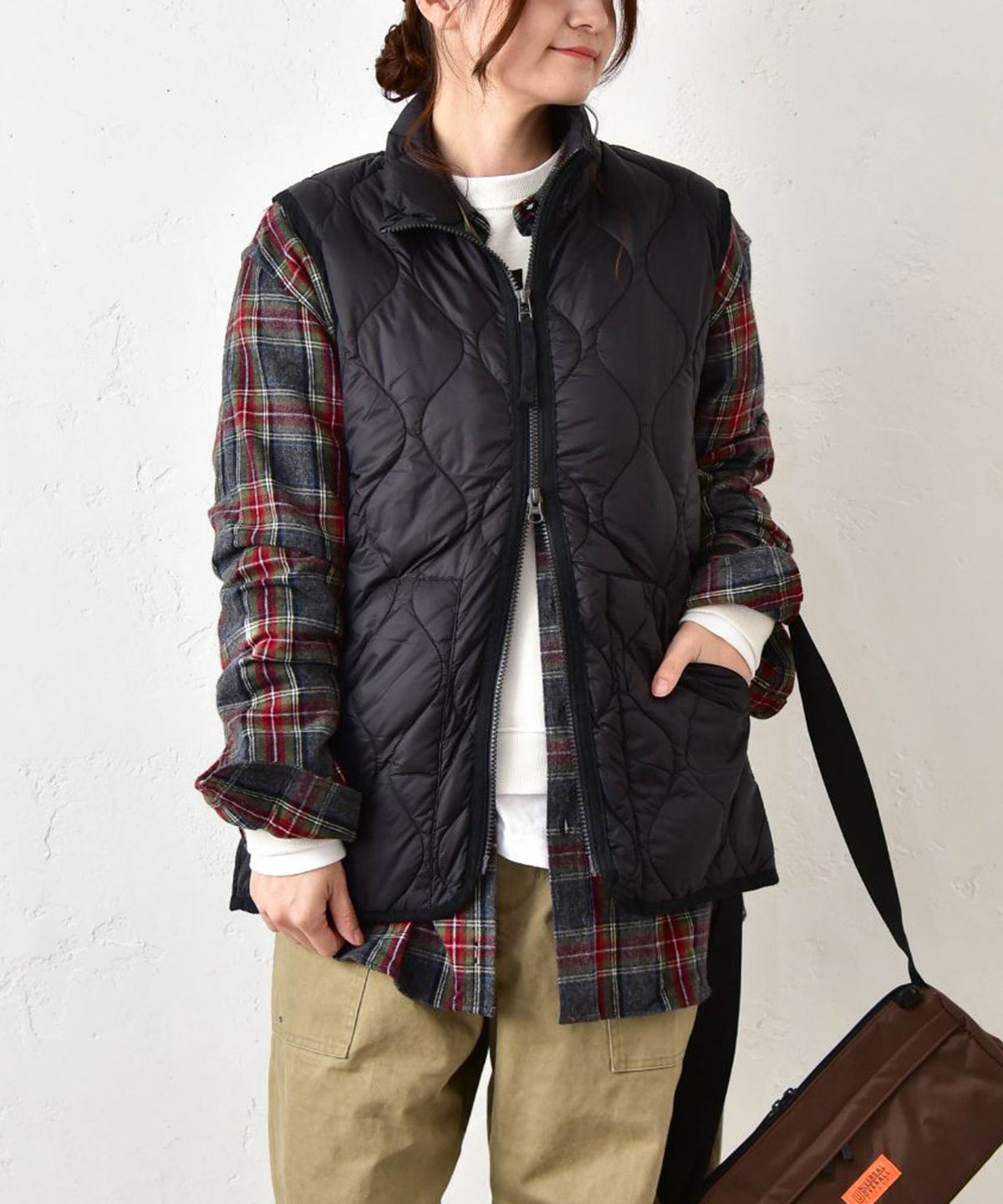  TAION｜MILITARY HI NECK W-ZIP DOWN VEST(SOFT SHELL) [[TAION-002ALSZML-1]][C]