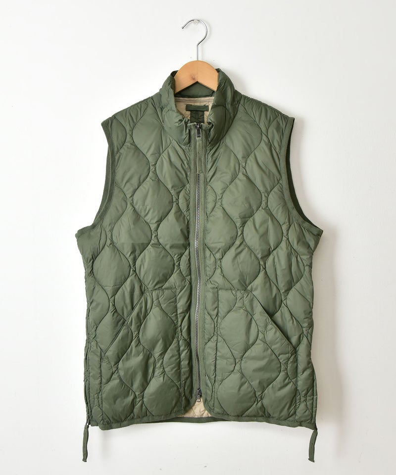  TAION｜MILITARY HI NECK W-ZIP DOWN VEST(SOFT SHELL) [[TAION-002ALSZML-1]][C]