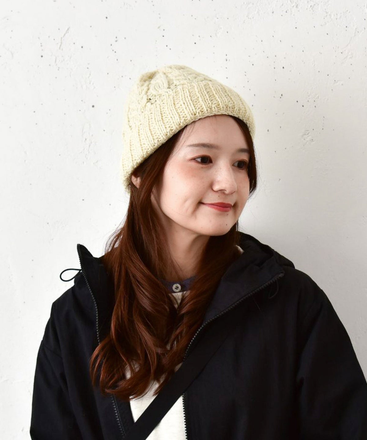 ARAN WOOLLEN MILLS｜柄編みニット帽 [[C982]][C]