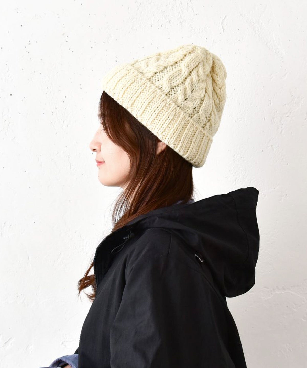 ARAN WOOLLEN MILLS｜柄編みニット帽 [[C982]][C]