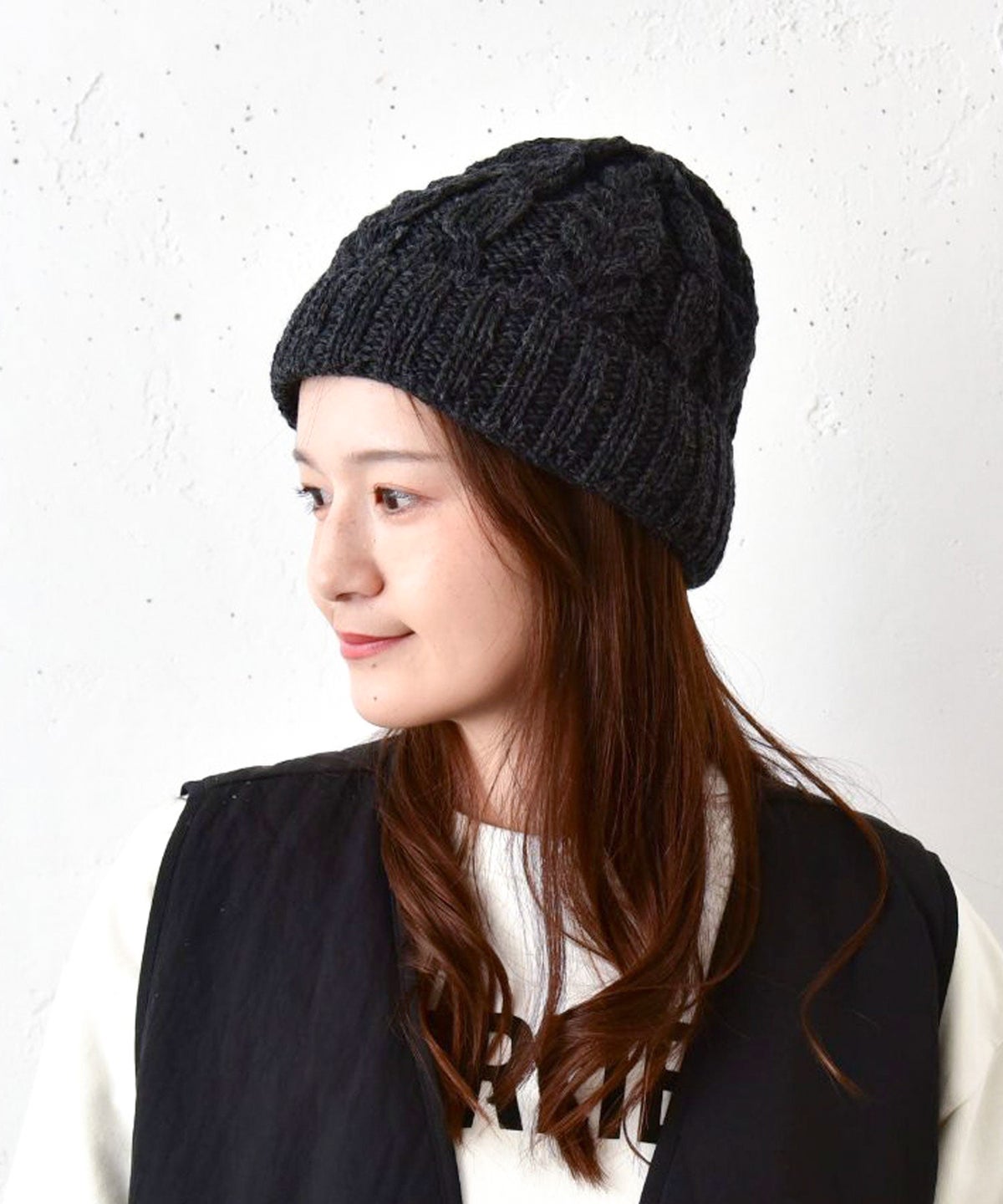 ARAN WOOLLEN MILLS｜柄編みニット帽 [[C982]][C]