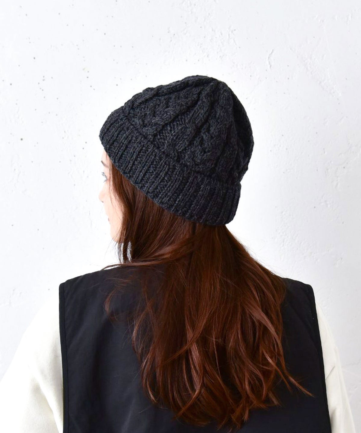 ARAN WOOLLEN MILLS｜柄編みニット帽 [[C982]][C]