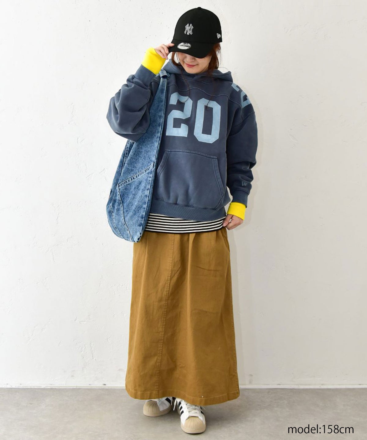NEW ERA｜CROPPED GD SW PO HOODIE NVY [[15129508]][C]