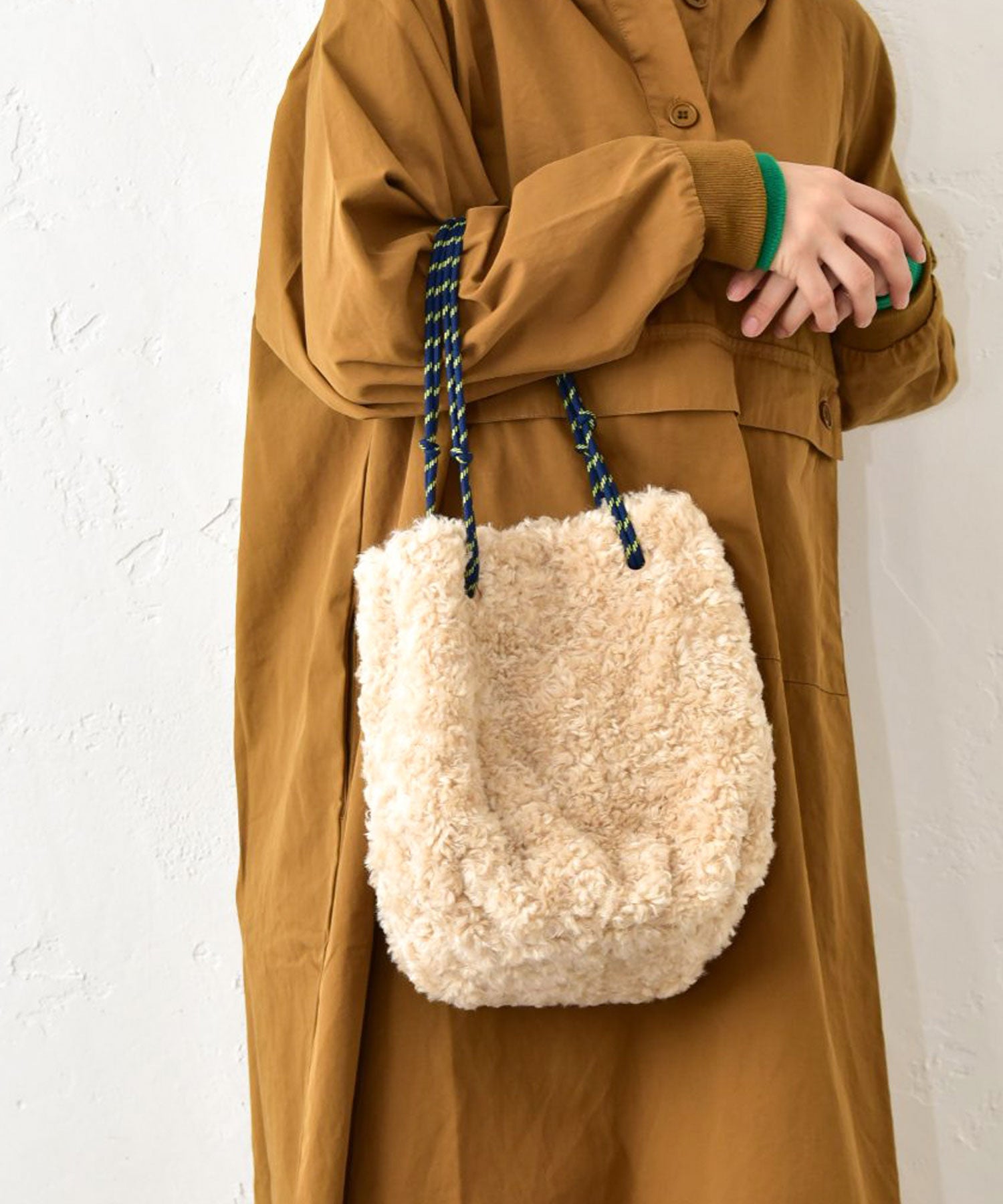 EARTH MADE｜BOA FUR＋CODE TOTE(ボアバッグ) [[48-1521]][C] | ma28