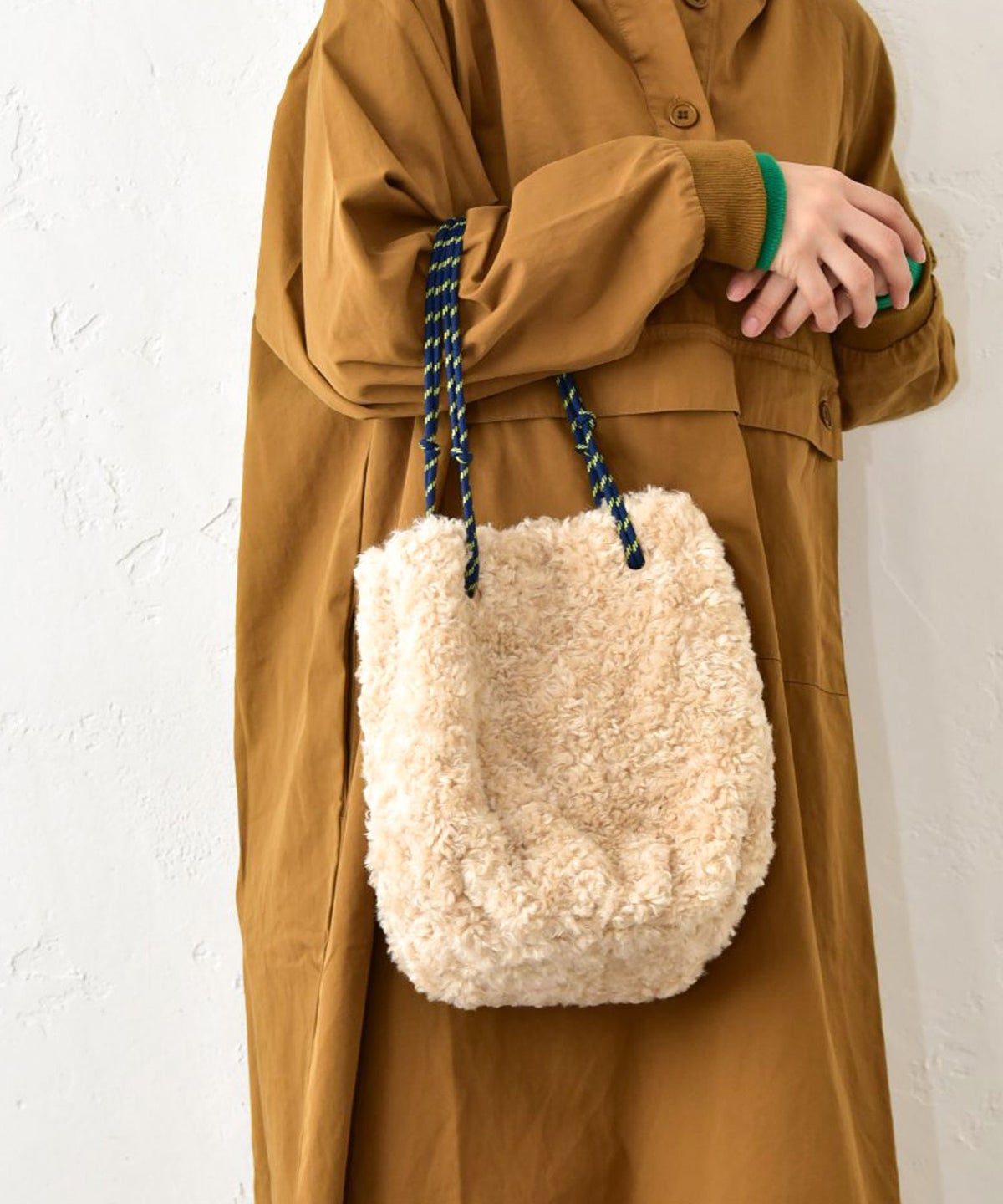 EARTH MADE｜BOA FUR＋CODE TOTE(ボアバッグ) [[48-1521]][C]