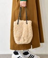 EARTH MADE｜BOA FUR＋CODE TOTE(ボアバッグ) [[48-1521]][C]