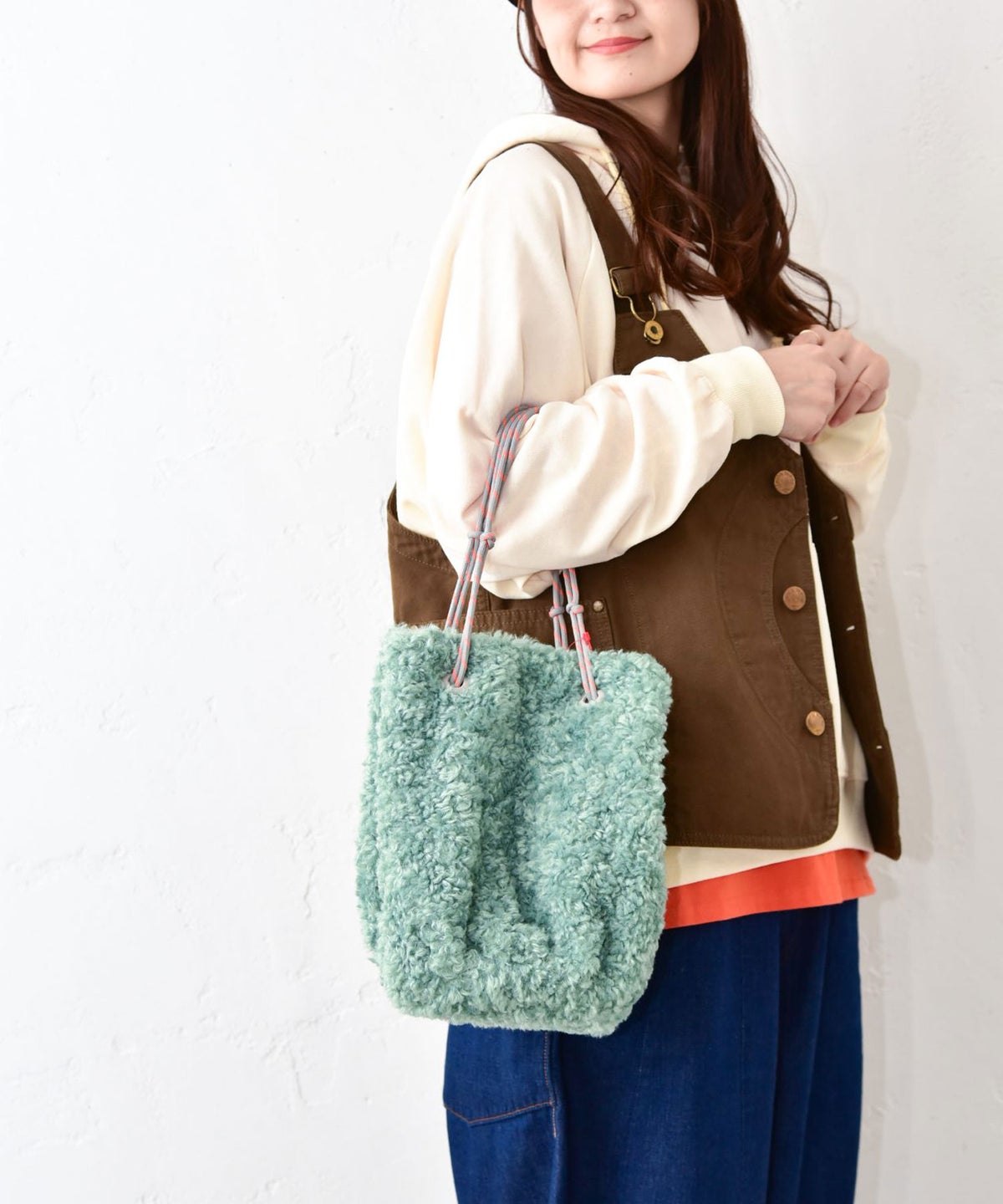  EARTH MADE｜BOA FUR＋CODE TOTE(ボアバッグ) [[48-1523]][C]