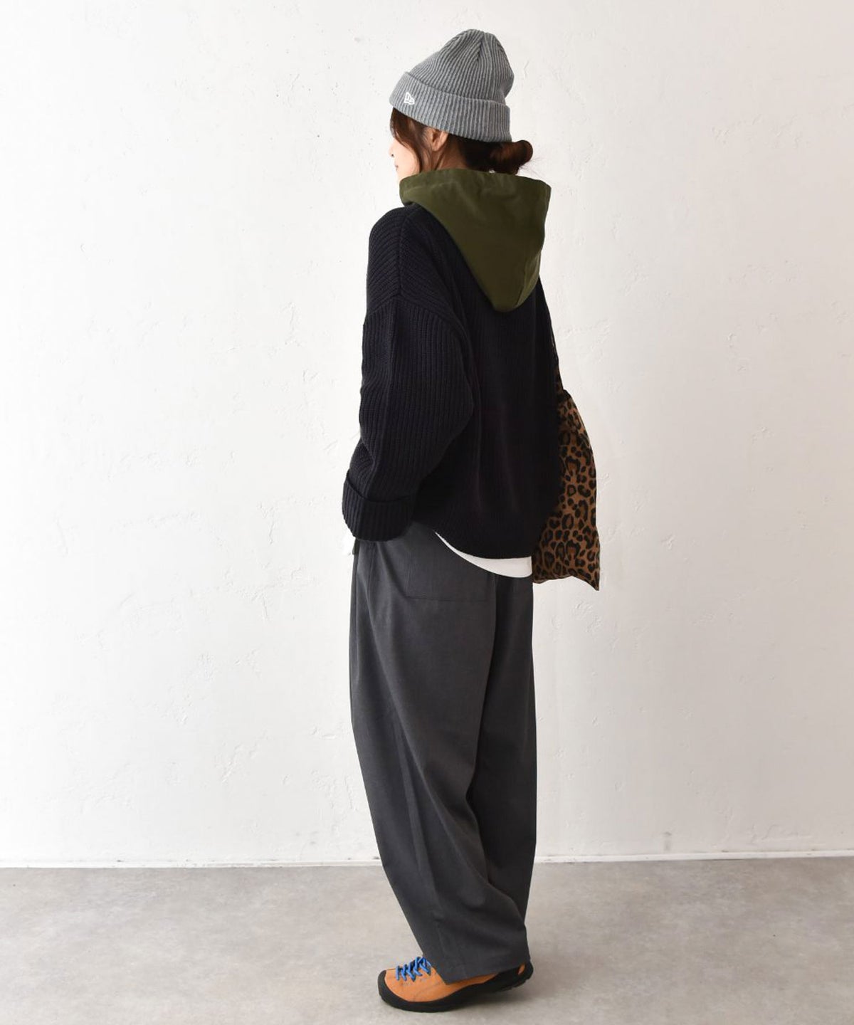 Our.｜異素材フード付きざっくりワイドプルオーバー [[Ou-PO-13]][C]