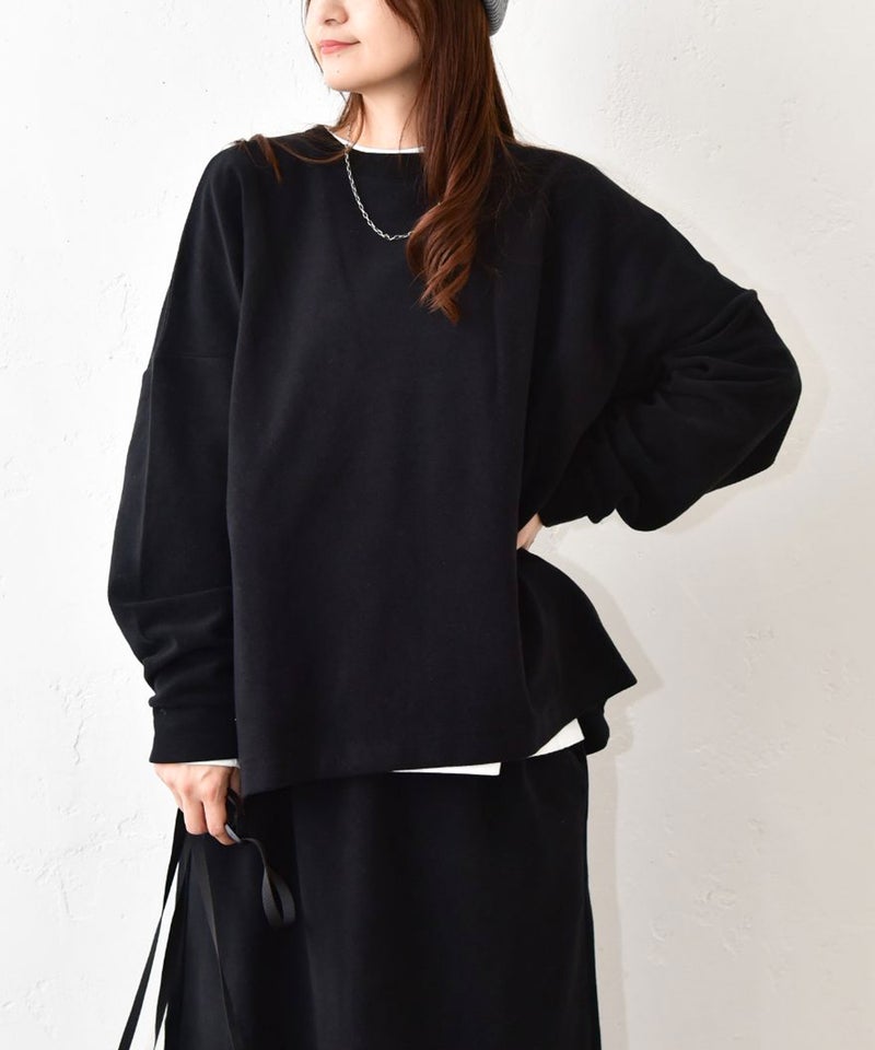 prit｜クルーネック裾ヒモワイドプルオーバー [[P90734]][C]