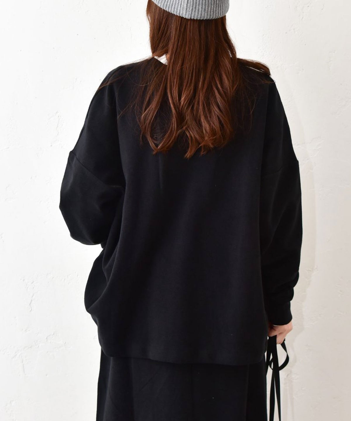 prit｜クルーネック裾ヒモワイドプルオーバー [[P90734]][C]