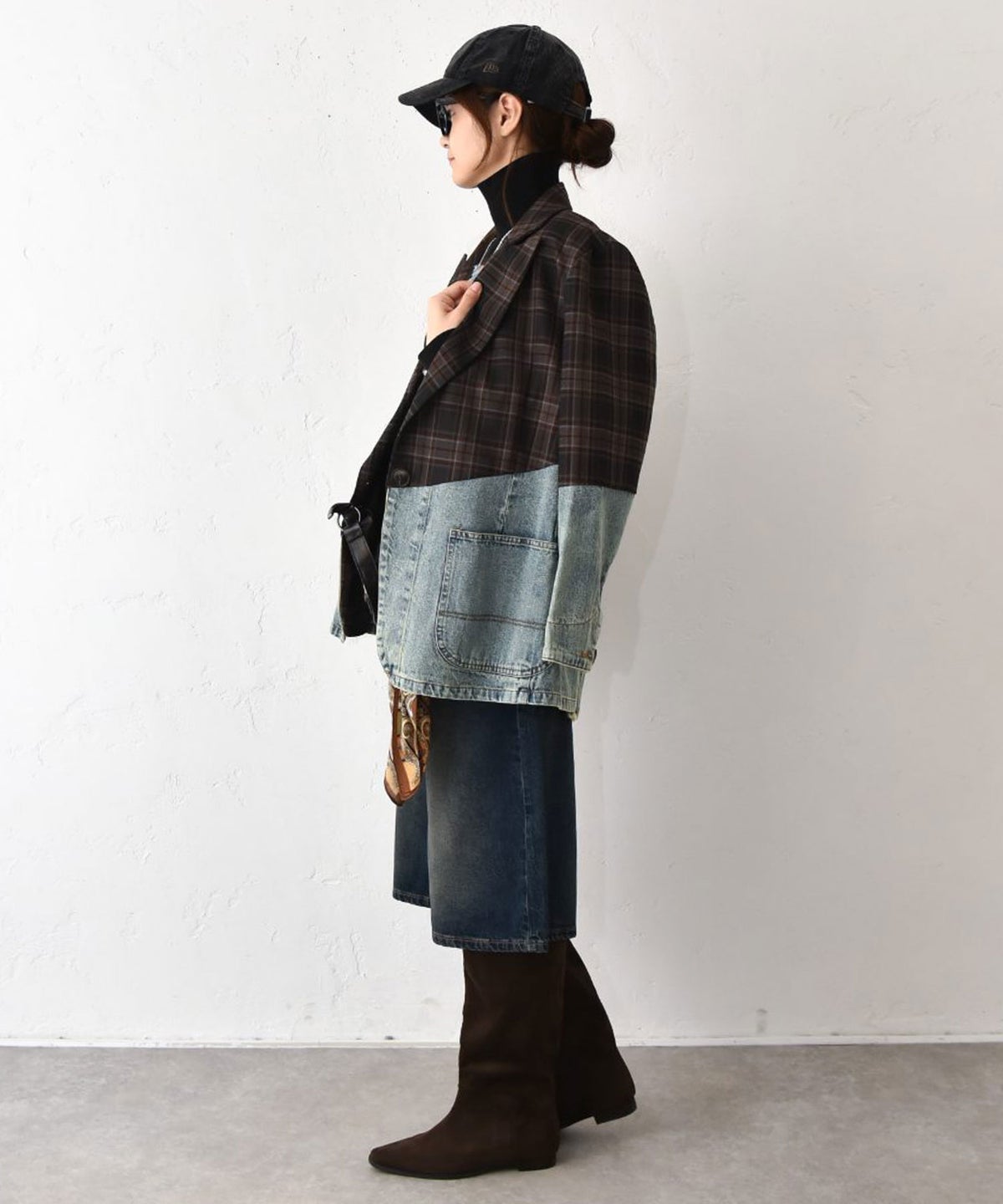  MICALLE MICALLE｜デニムコンビジャケット [[MRB107JAC]][C] MICALLE MICALLE｜デニムコンビジャケット [[MRB107JAC]][C]
