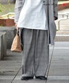  No18｜ストレッチチェックワイドボールパンツ [[CE1PT231008Z]][C]