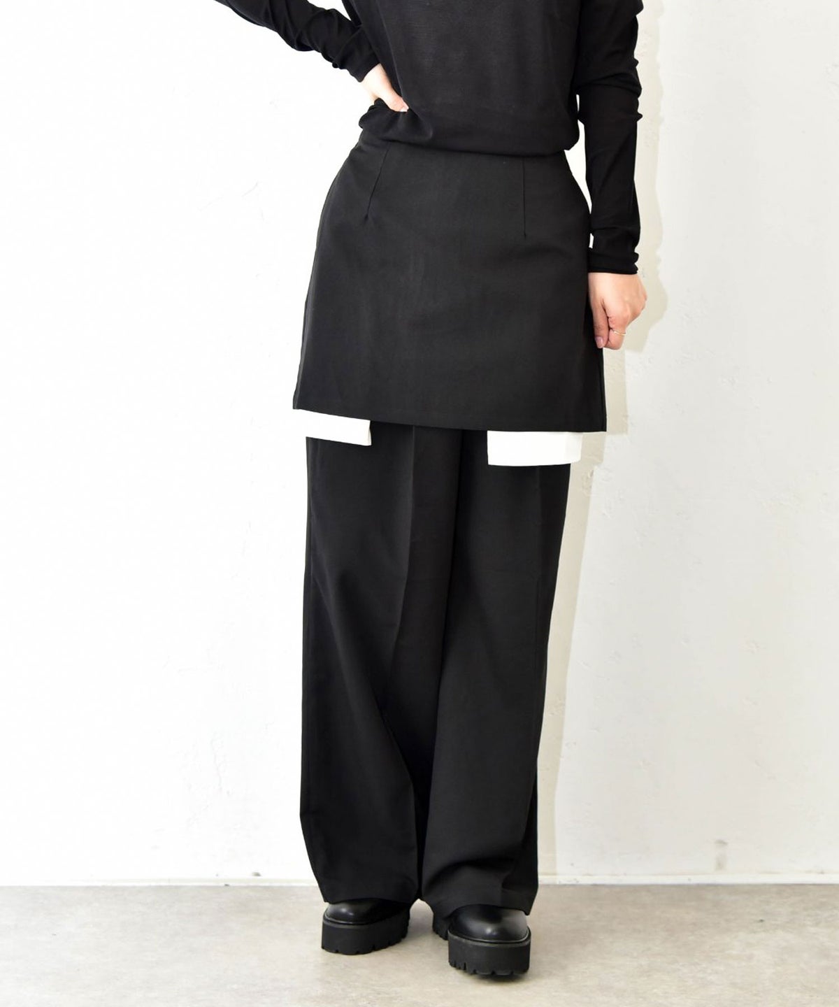 HUMS｜スカートセットツイルパンツ [[32861A334]][C]