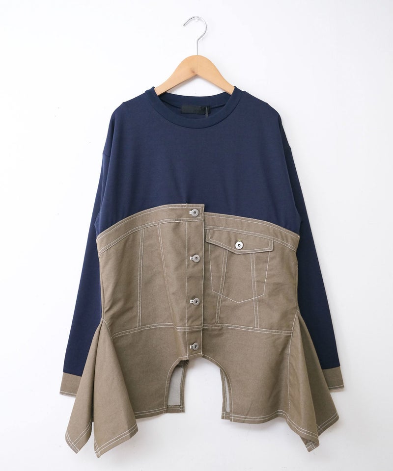 MICALLE MICALLE｜デニムコンビプルオーバー [[MMF133TEC]][C]