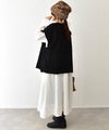 hagumu｜キーネックオーバーニットベスト [[MT-0522]][C]