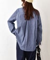 her.｜ストレッチ入ダンガリーシャツ(h.刺繍入り) [[CE3SH251001B]][C]