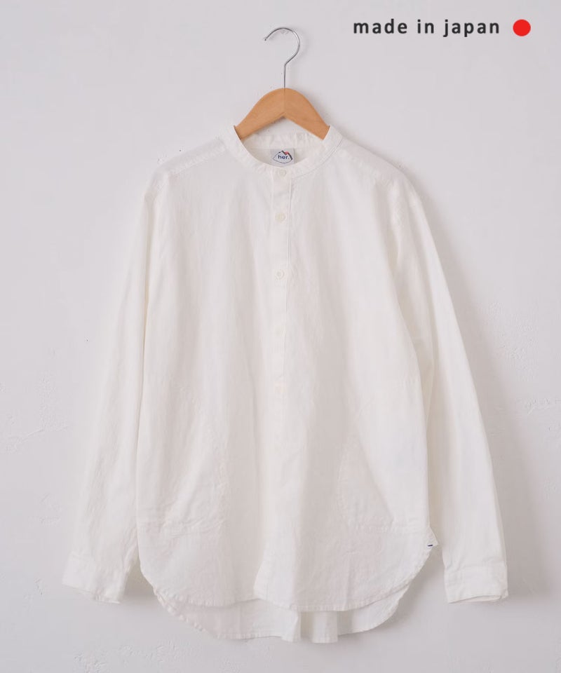 her.｜ストレッチ入ダンガリーシャツ(h.刺繍入り) [[CE3SH251001B]][C]