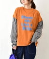  IN THE MARKET｜ボーダースリーブロゴTEE [[4456456]][C]