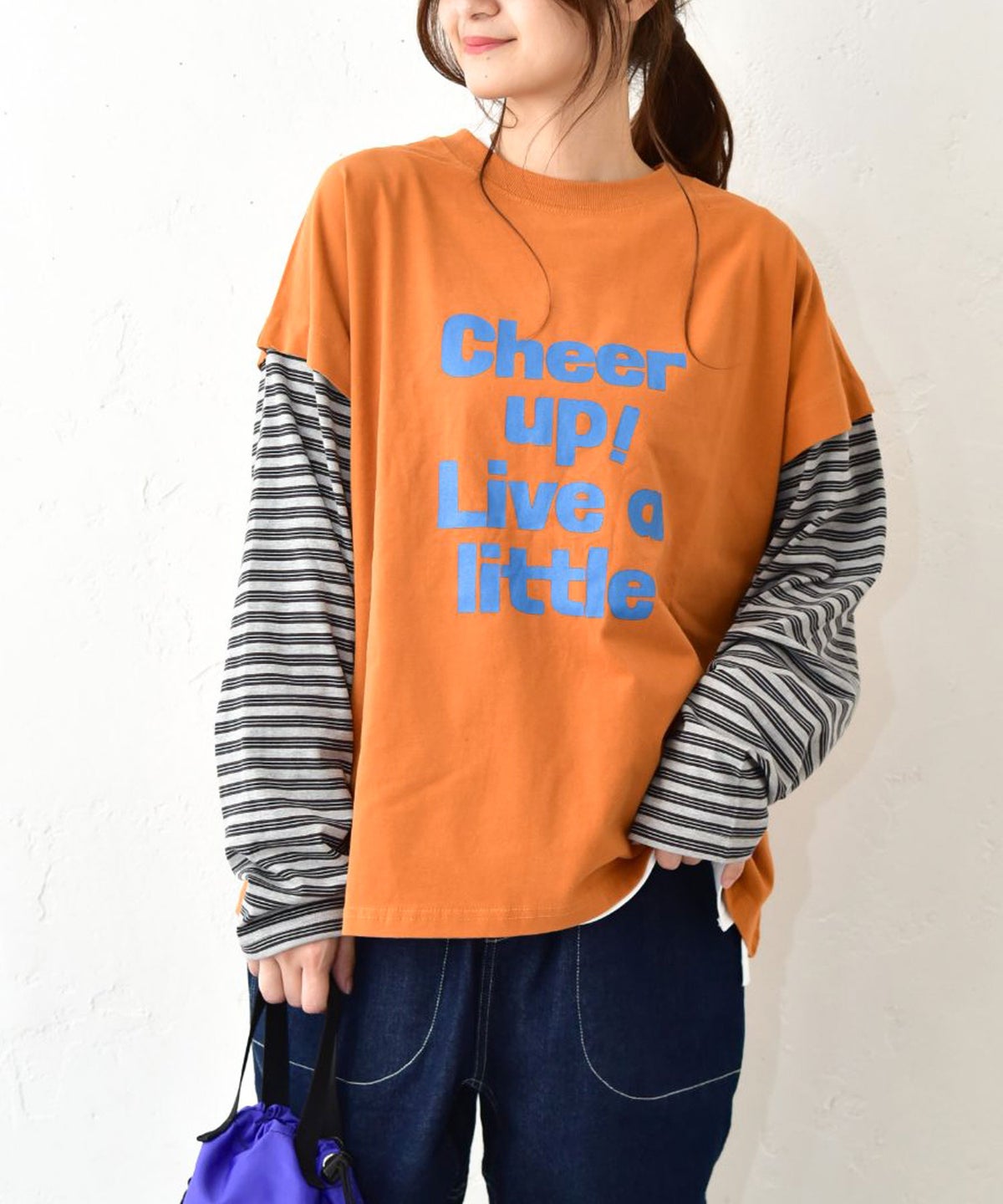  IN THE MARKET｜ボーダースリーブロゴTEE [[4456456]][C]