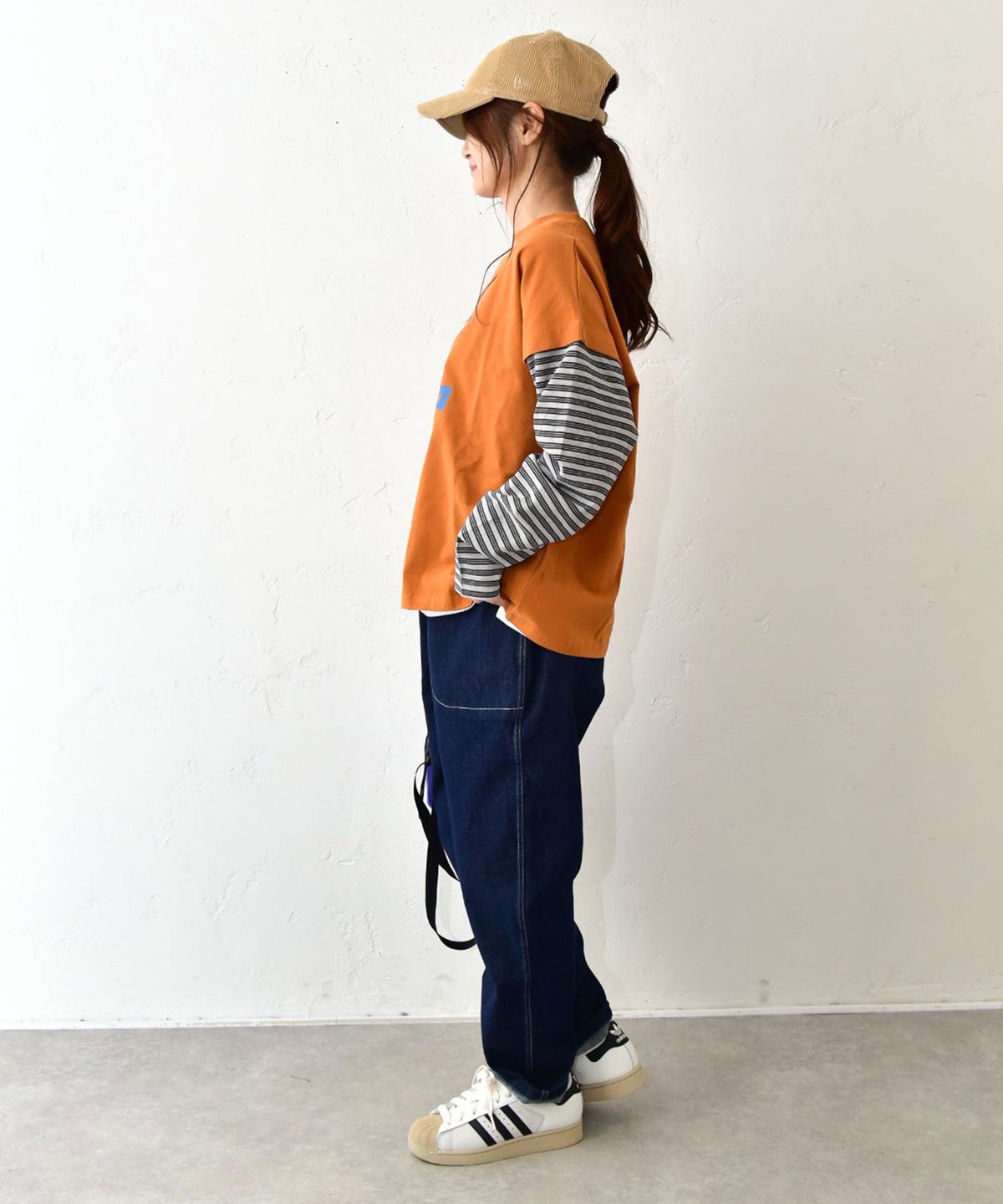  IN THE MARKET｜ボーダースリーブロゴTEE [[4456456]][C]