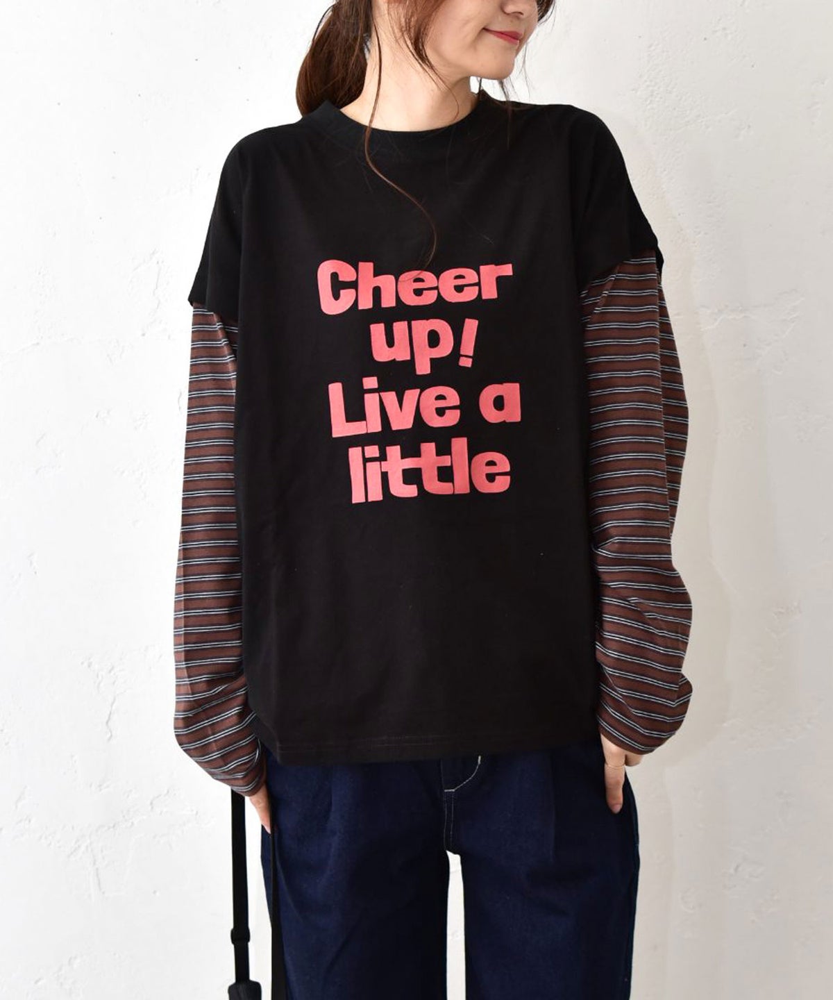  IN THE MARKET｜ボーダースリーブロゴTEE [[4456456]][C]
