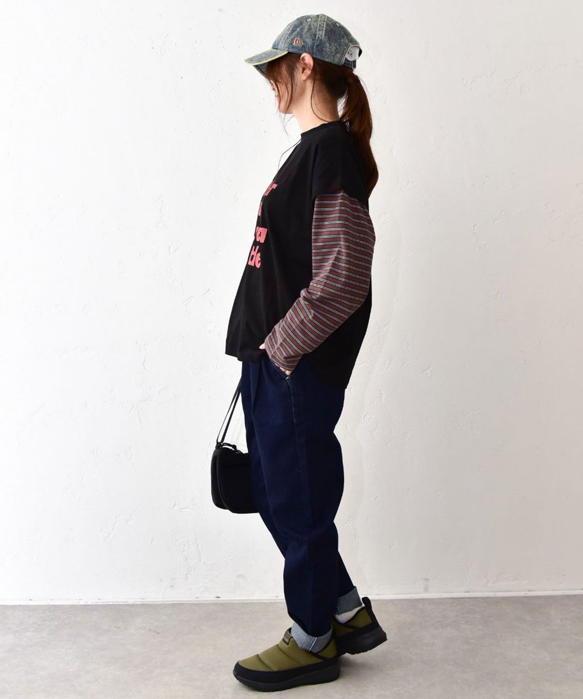  IN THE MARKET｜ボーダースリーブロゴTEE [[4456456]][C]