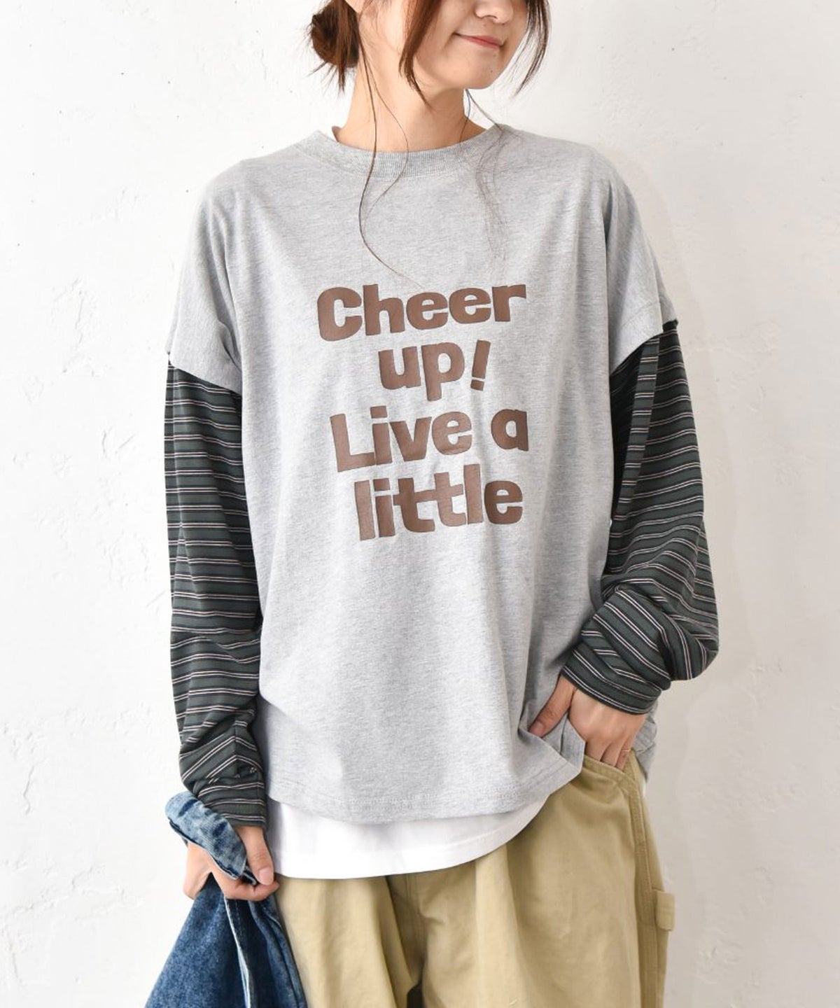 IN THE MARKET｜ボーダースリーブロゴTEE [[4456456]][C]