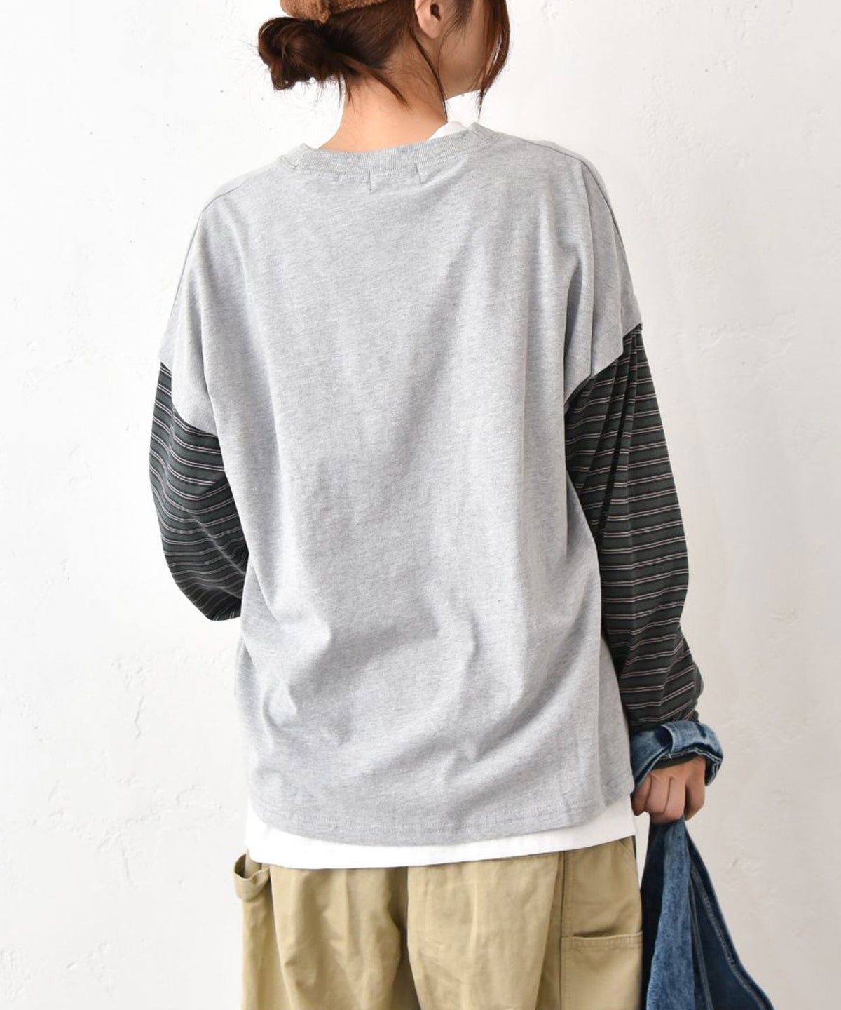 IN THE MARKET｜ボーダースリーブロゴTEE [[4456456]][C]