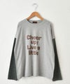 IN THE MARKET｜ボーダースリーブロゴTEE [[4456456]][C]