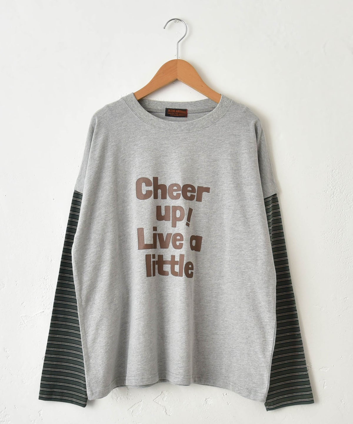 IN THE MARKET｜ボーダースリーブロゴTEE [[4456456]][C]