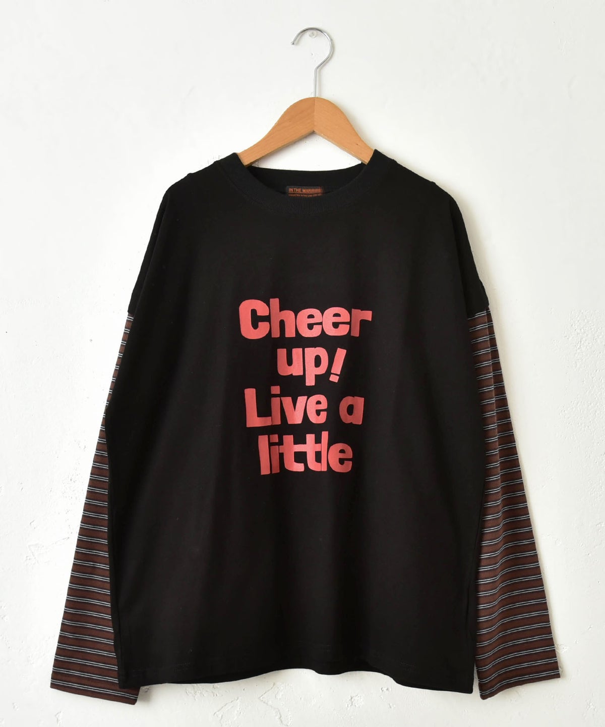 IN THE MARKET｜ボーダースリーブロゴTEE [[4456456]][C]