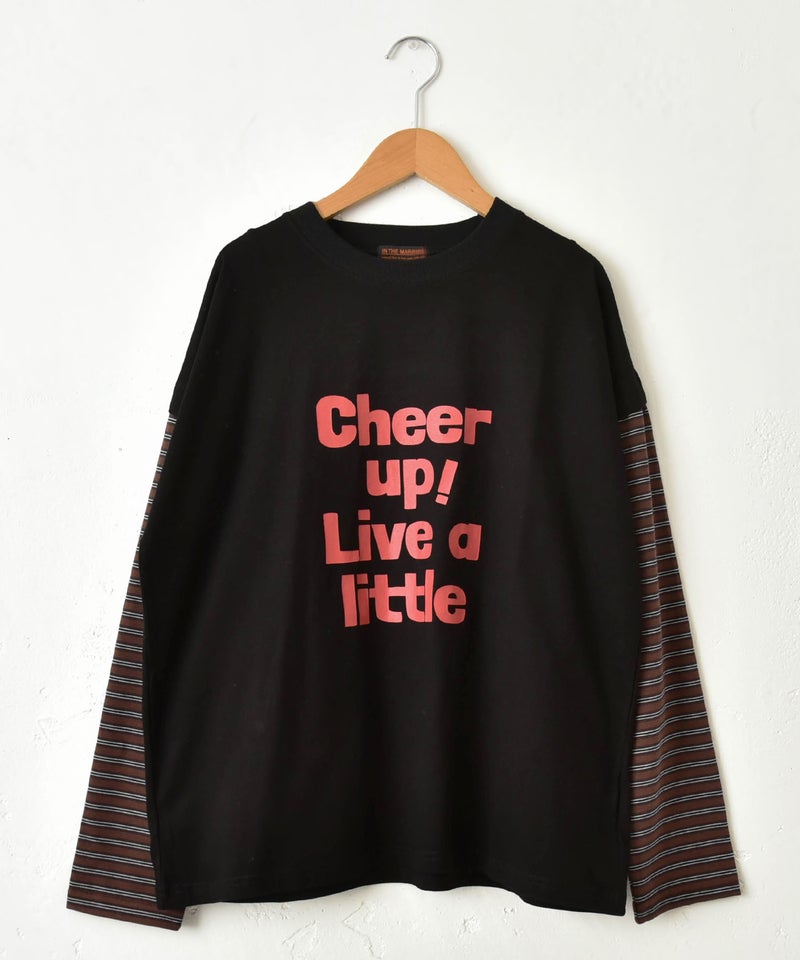 IN THE MARKET｜ボーダースリーブロゴTEE [[4456456]][C]