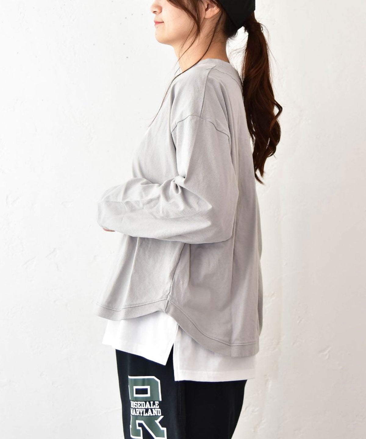 and quarter｜ヘムラウンドプリントTee [[MA-20203]][C]